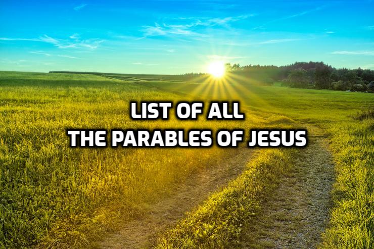 Parables Of Jesus Christ Chart