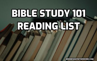 Bible Study 101: Reading List