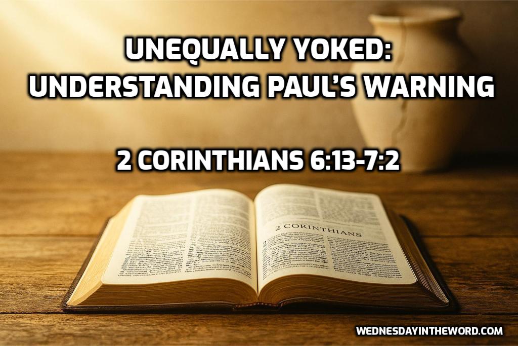10-2Cor6v13-7v2 Unequally Yoked: Understanding Paul’s Warning (2 Corinthians 6:13-7:2)