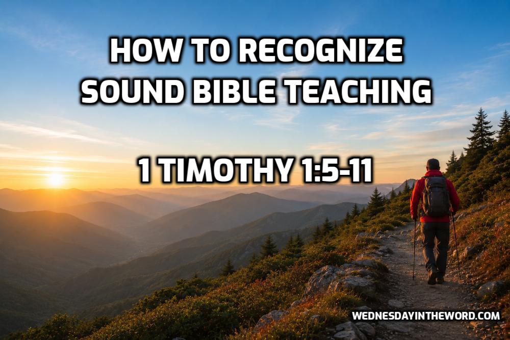 1 Timothy 1:5-11 Bible Study | WednesdayintheWord.com